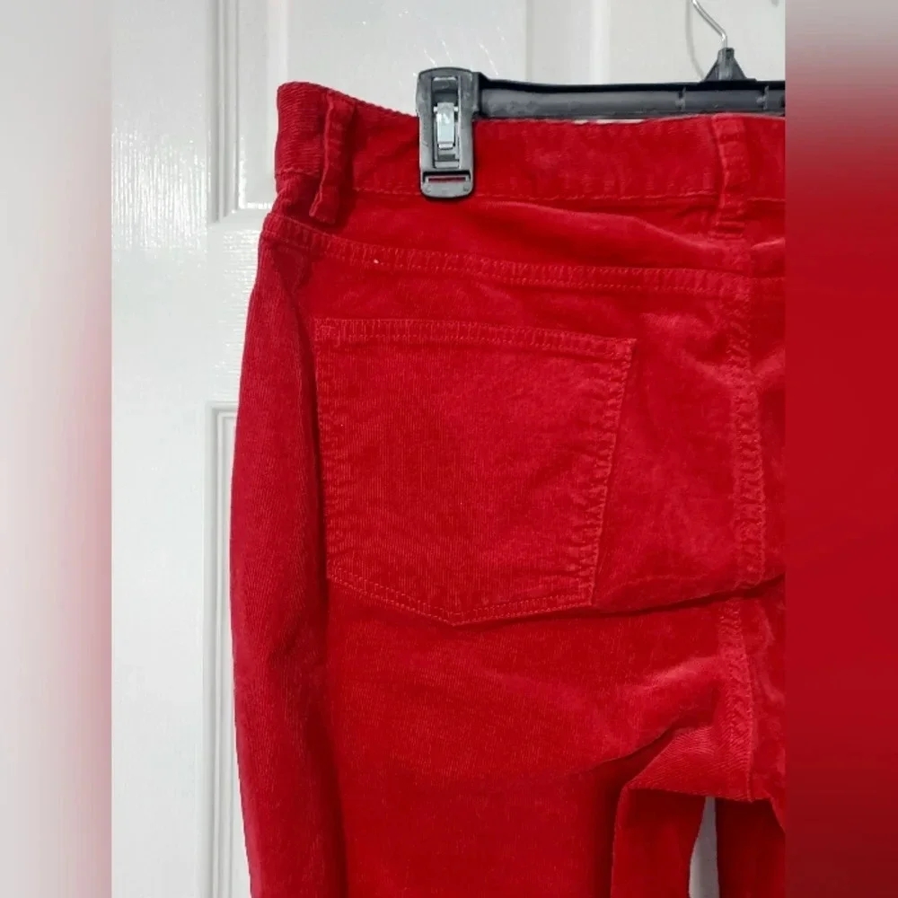 Signature Talbots Red Corduroy Straight Leg Pants in Size 14
